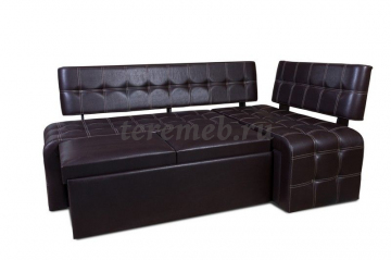 Кухонный угловой диван со спальным местом ПРАГА (борнео умбер), Производитель: Бител, Страна: Россия