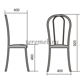 Стул ВЕНСКИЙ (металлик/черный №118), цена 2050 руб. - фото товара, ракурс 2