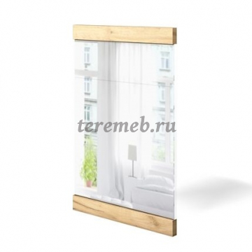 Зеркало навесное МИНИ-ЛАЙТ МЛ-6 (дуб крафт золотой), цена 3150 руб. - фото товара, ракурс 2