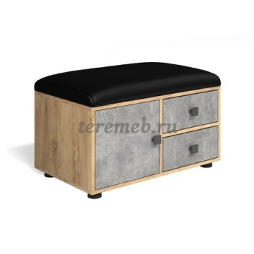 Тумба для обуви МИНИ-ЛАЙТ МЛ-5 (дуб крафт золотой/ателье светлое) - фото товара, ракурс 1