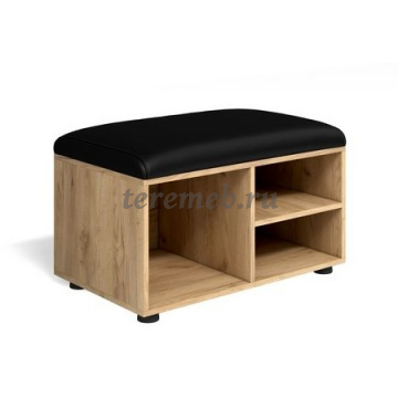 Тумба для обуви МИНИ-ЛАЙТ МЛ-5 (дуб крафт золотой/ателье светлое), Артикул BIT000325, Размеры (ДхГхВ): 770 х 468 х 450 мм