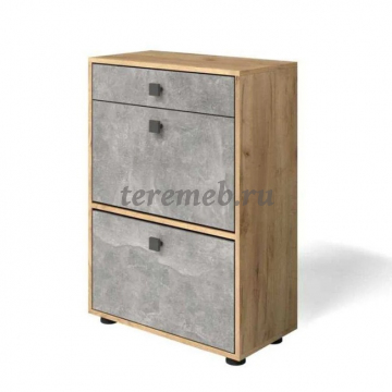 Тумба для обуви МИНИ-ЛАЙТ МЛ-7 (дуб крафт золотой/ателье светлое) - фото товара, ракурс 1