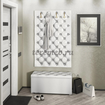 Мягкая панель-вешалка МИШЕЛЬ 950 (борнео милк), цена 9900 руб. - фото товара, ракурс 2