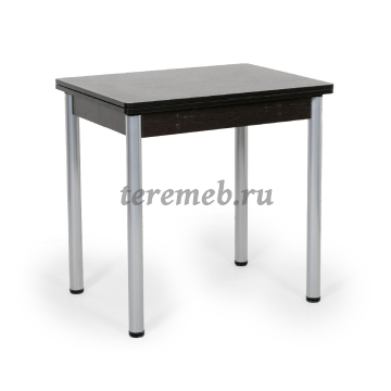 Стол обеденный раскладной ИРИС (венге), Материалы: ЛДСП; ПВХ; Металл, Цвет: Металлик/Венге