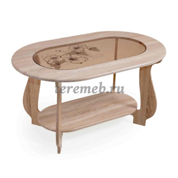 Стол журнальный СЖ-21 с рисунком Р2 (дуб сонома) - фото товара, ракурс 1
