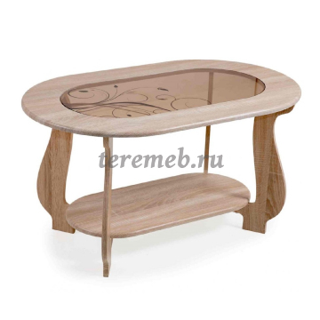 Стол журнальный СЖ-21 с рисунком Р4 (дуб сонома) - фото товара, ракурс 1