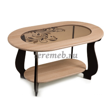 Стол журнальный СЖ-21 с рисунком Р3 (венге/дуб молочный) - фото товара, ракурс 1