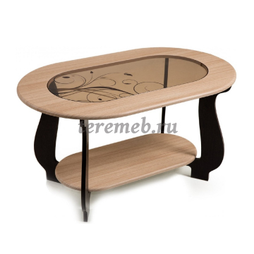 Стол журнальный СЖ-21 с рисунком Р4 (венге/дуб молочный) - фото товара, ракурс 1