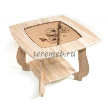 Стол журнальный СЖ-22 с рисунком Р2 (дуб сонома) - фото товара, ракурс 1