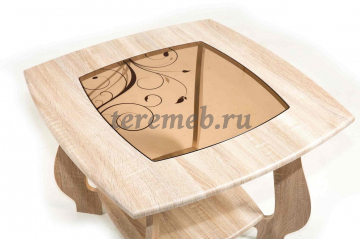 Стол журнальный СЖ-22 с рисунком Р4 (дуб сонома), цена 5650 руб. - фото товара, ракурс 2