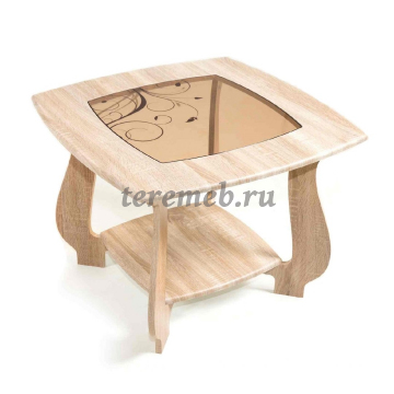 Стол журнальный СЖ-22 с рисунком Р4 (дуб сонома) - фото товара, ракурс 1