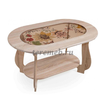 Стол журнальный СЖ-21 с рисунком Р1 (дуб сонома) - фото товара, ракурс 1