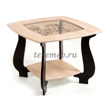 Стол журнальный СЖ-22 с рисунком Р3 (венге/дуб молочный) - фото товара, ракурс 1