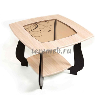Стол журнальный СЖ-22 с рисунком Р4 (венге/дуб молочный) - фото товара, ракурс 1