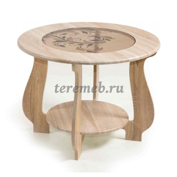 Стол журнальный СЖ-24 с рисунком Р3 (дуб сонома) - фото товара, ракурс 1