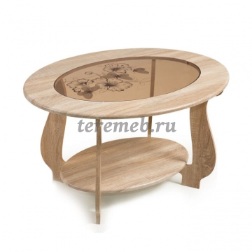 Стол журнальный СЖ-25 с рисунком Р2 (дуб сонома) - фото товара, ракурс 1