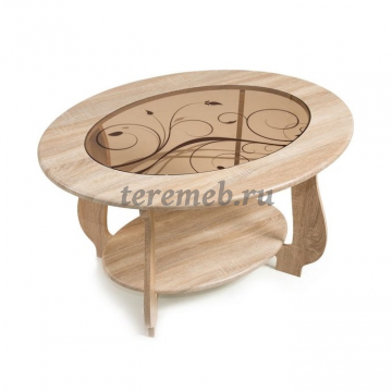 Стол журнальный СЖ-25 с рисунком Р4 (дуб сонома) - фото товара, ракурс 1