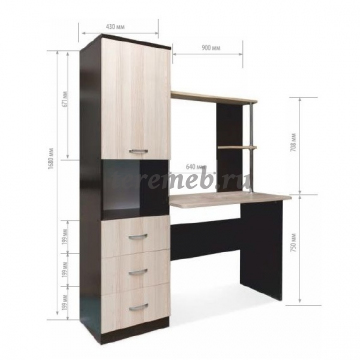 Стол компьютерный СК-8 Бител (венге/ясень шимо светлый), Производитель: Бител, Страна: Россия