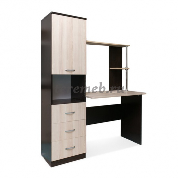 Стол компьютерный СК-8 Бител (венге/ясень шимо светлый) - фото товара, ракурс 1