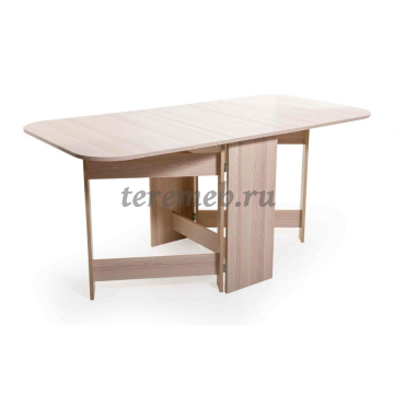 Стол-книжка №1 (ясень шимо светлый), Артикул BIT000445, Размеры (ДхГхВ): в сложенном виде:, 805 х 315 х 750 мм, в разложенном виде:, 1600 х 805 х 750 мм