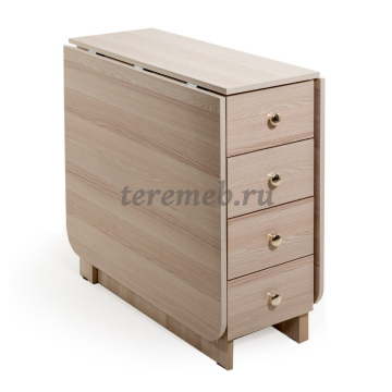 Стол-книжка №2 (ясень шимо светлый), Материалы: ЛДСП; ПВХ; ДВП; Металл, Цвет: Ясень шио светлый