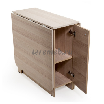 Стол-книжка №2 (ясень шимо светлый), Артикул BIT000451, Размеры (ДхГхВ): в сложенном виде:, 805 х 350 х 750 мм, в разложенном виде:, 1600 x 805 x 750 мм