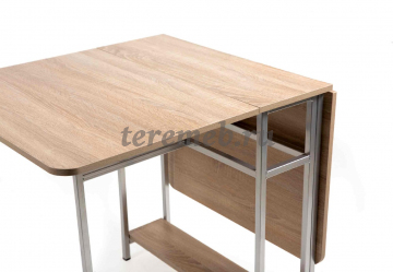 Стол-книжка №3 (дуб сонома), Материалы: ЛДСП; ПВХ; Металл, Цвет: Металлик/Дуб сонома