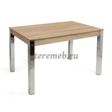 Стол обеденный МИЛАН-1 (хром/дуб сонома) - фото товара, ракурс 1