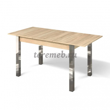 Стол обеденный раздвижной МИЛАН-3 (хром/дуб сонома) - фото товара, ракурс 1