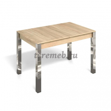 Стол обеденный раздвижной МИЛАН-3 (хром/дуб сонома), цена 12400 руб. - фото товара, ракурс 2