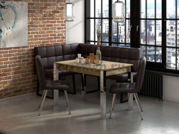 Стол обеденный раздвижной МИЛАН-3 (хром/дуб сонома), Артикул BIT000459, Размеры (ДхГхВ): в собранном виде:, 1154 х 752 х 756 мм, в разобранном виде:, 1554 х 752 х 756 мм