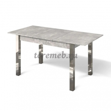 Стол обеденный раздвижной МИЛАН-3 (хром/ателье светлое) - фото товара, ракурс 1