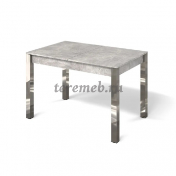 Стол обеденный раздвижной МИЛАН-3 (хром/ателье светлое), цена 12400 руб. - фото товара, ракурс 2