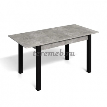 Стол обеденный раздвижной МИЛАН-3 (чёрный/ателье светлое) - фото товара, ракурс 1