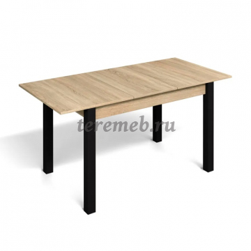 Стол обеденный раздвижной МИЛАН-3 (чёрный/дуб сонома) - фото товара, ракурс 1