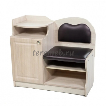 Банкетка №1 (ясень шимо светлый/тёмно-коричневый №221) - фото товара, ракурс 1