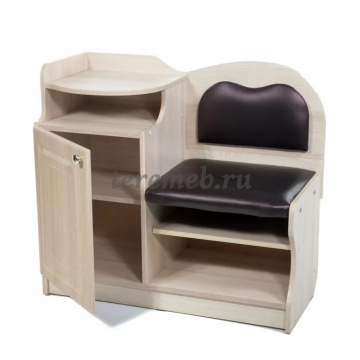 Банкетка №1 (ясень шимо светлый/тёмно-коричневый №221), цена 5900 руб. - фото товара, ракурс 2