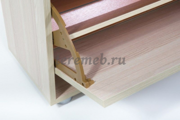 Обувница МС-1 (ясень шимо светлый/бежевый №101), Артикул BIT000496, Размеры (ДхГхВ): 624 х 295 х 460 мм