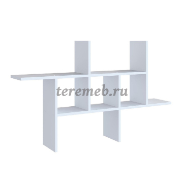 Полка навесная ПК-6 (белый шагрень), Артикул П-4561, Размеры (ДхГхВ): 1139 х 196 х 677 мм