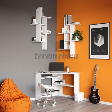 Полка навесная ПК-6 (белый шагрень) - фото товара, ракурс 3