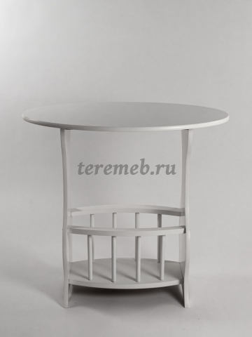 Стол журнальный с газетницей JW110A (белый), цена 3900 руб. - фото товара, ракурс 2