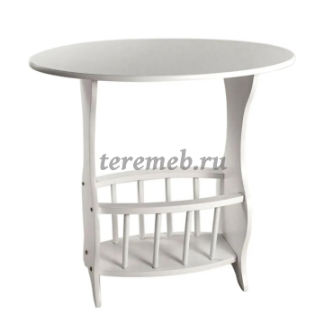 Стол журнальный с газетницей JW110A (белый), Артикул СЖ-4614, Размеры (ДхГхВ): 600 х 390 х 550 мм