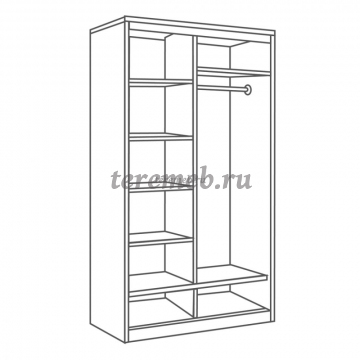 Шкаф-купе 008 Диал (венге/дуб белфорт), цена 18850 руб. - фото товара, ракурс 2