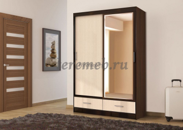 Шкаф-купе 008 Диал (венге/дуб белфорт) - фото товара, ракурс 1