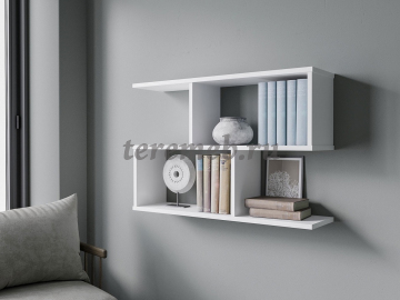 Полка навесная ПК-2 (белый шагрень), Артикул П-4648, Размеры (ДхГхВ): 780 х 196 х 520 мм