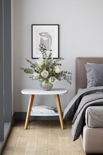 Стол журнальный Хадсон (дуб светлый/белый) - фото товара, ракурс 1