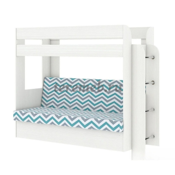 Шкаф 2-х дверный Бриз МДФ (квадрат, белый/сирень) - фото товара, ракурс 1