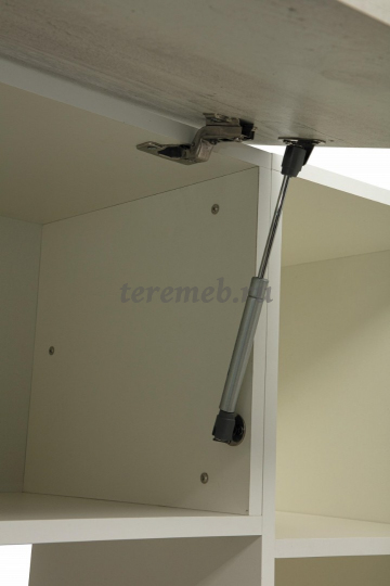 Стенка Лаванда-2 (бетон пайн белый), Материалы: ЛДСП; МДФ; ПВХ; ДВП; Металл, Цвет: Белый/Бетон пайн белый