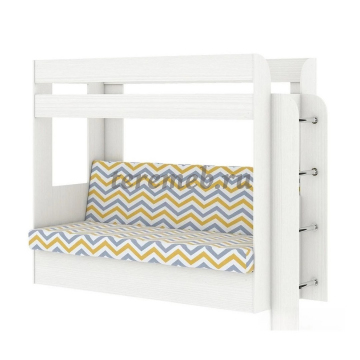 Кровать-диван Карамель 75 (бодега светлый/ткань rikko yellow) - фото товара, ракурс 1