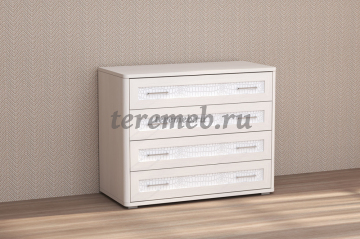 Комод Кэт-4 (бодега светлый/кайман белый) - фото товара, ракурс 1